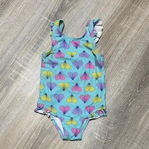 Joe Fresh Kids One Piece Swimsuit - Shell Print with Ruffles